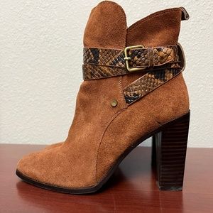 Donald Pliner Suede Leather ankle boots heels